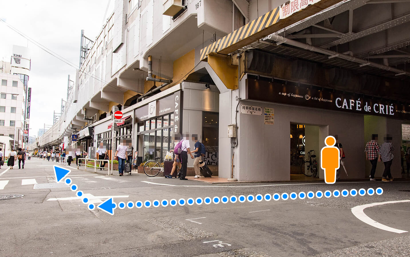 アクセスマップJR御徒町駅ルート